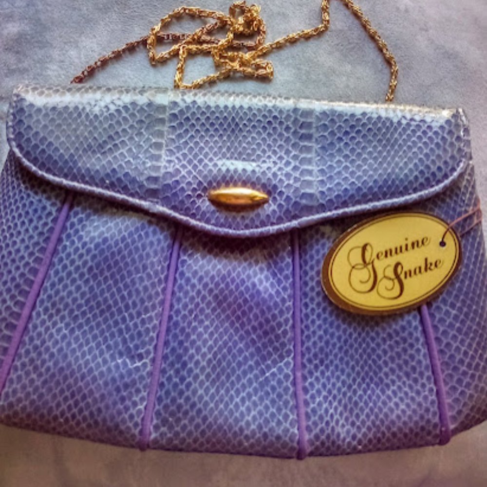 Contessa Snakeskin Purple Bag